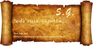 Spányik Gizella névjegykártya